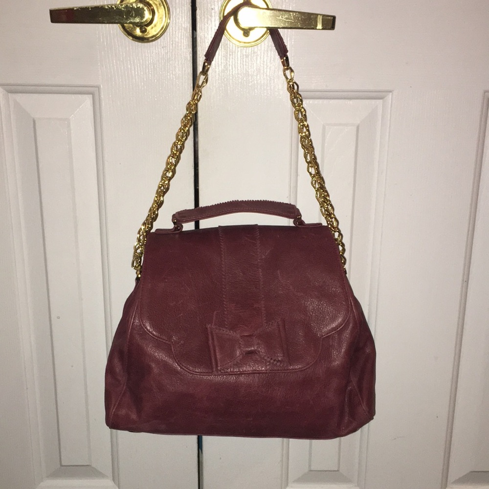 Samatha Thavasa Brown real genuine leather large size leather shoulder c…